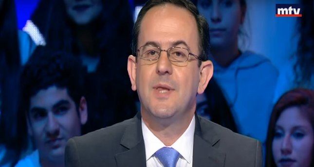 Tourism Minister Avadis Kadanian speaks during an interview on MTV Lebanon on March 31, Friday.