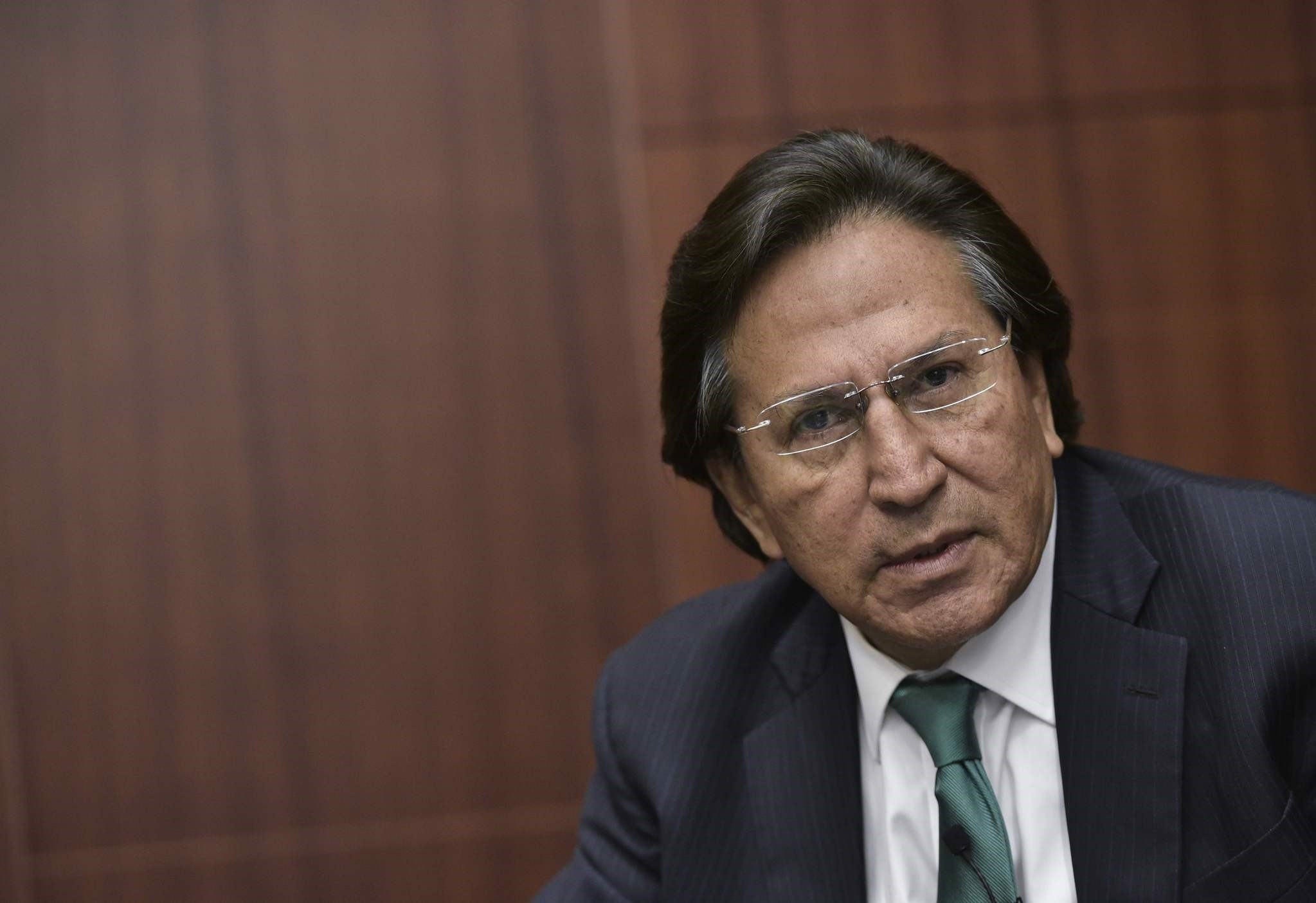 Former Peruvian President AlejandroToledo speaking during a discussion on Venezuela and the OAS at The Center for Strategic and International Studies (CSIS) in Washington, DC. (AFP Photo)