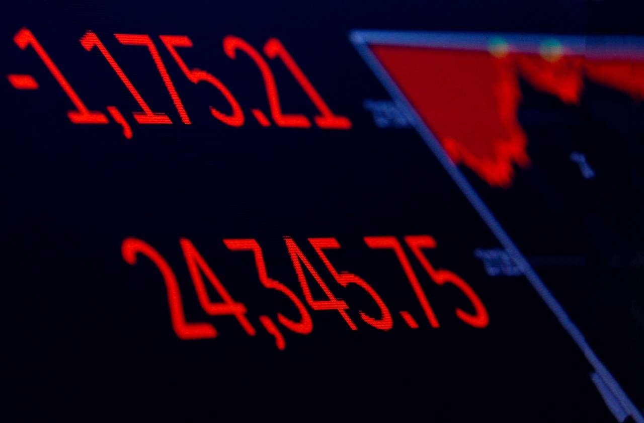  The final numbers of the day are shown above the floor of the New York Stock Exchange in New York, U.S., February 5, 2018. (REUTERS Photo)