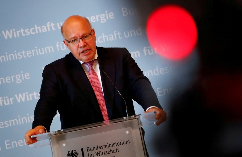 German Economic Affairs and Energy Federal Minister Peter Altmaier addresses the media in Berlin, Germany. (Reuters Photo)