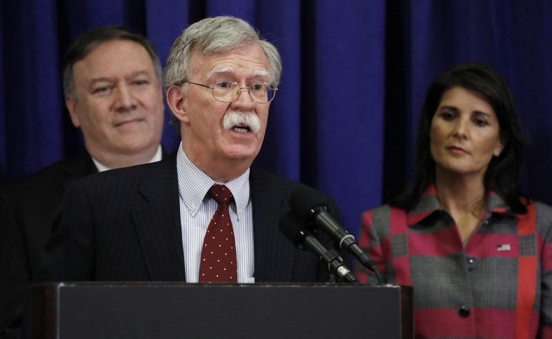 U.S. National Security Advisor John Bolton during a press conference on the sidelines of the 73rd session of the General Assembly of the U.N. in New York, 24 Sept. 2018. (EPA Photo)