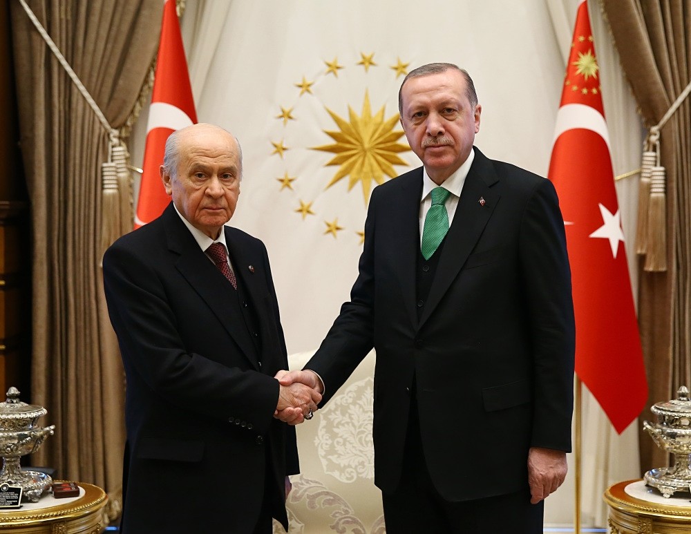 MHP Chairman Bahu00e7eli announced on Jan. 8 that his party will not name a candidate for the 2019 presidential election and will support the re-election of President Erdou011fan instead.