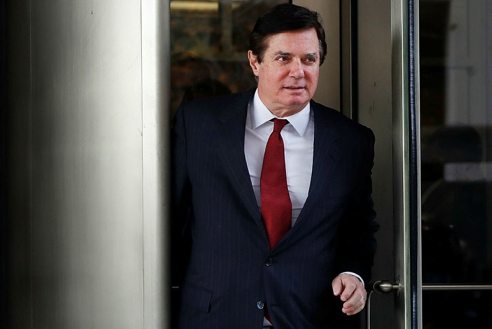 Paul Manafort leaves the federal courthouse in Washington. (AP Photo)