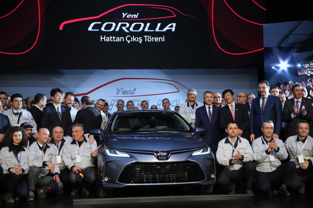 Toyota Turkey's factory in the industrial Marmara province of Sakarya held the assembly line-off ceremony for the new hybrid model with the participation of Vice President Fuat Oktay, Jan. 28, 2019.