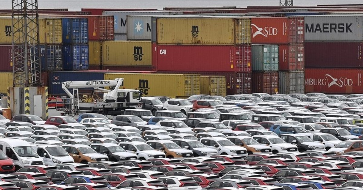 Cars for import and export in the free harbor in Bremerhaven, Germany, May 16, 2019.