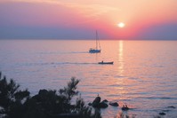 The  breathtaking sunset over the famous Madam Martha Bay.