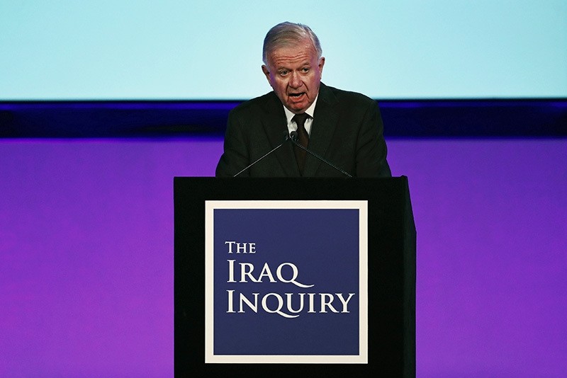 Sir John Chilcot presents The Iraq Inquiry Report at the Queen Elizabeth II Centre in Westminster, London, Britain July 6, 2016. (Reuters Photo)