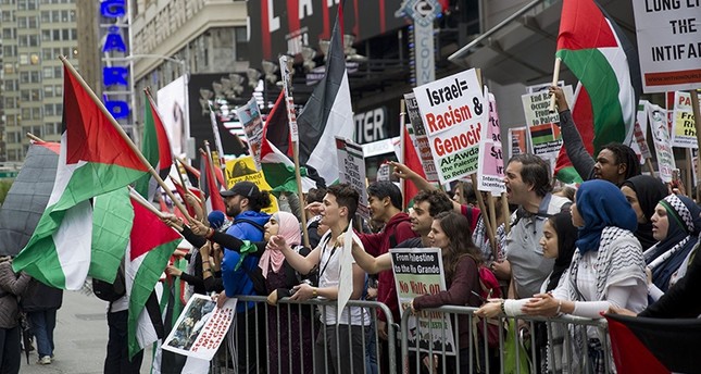 مظاهرات في نيويورك تنديداً بالمجزرة الإسرائيلية في غزة