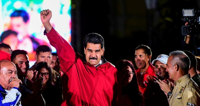 Venezuelan president Nicolas Maduro celebrates the results of Constituent Assembly, in Caracas, on July 31, 2017. (AFP PHOTO)