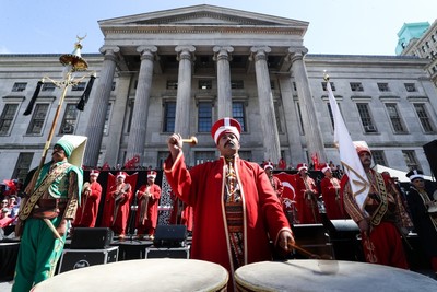 Mehter Band performs in New York on June 8, 2019 (AA)
