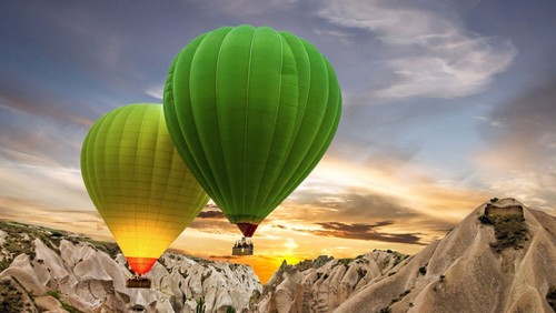 Night in Cappadocia.