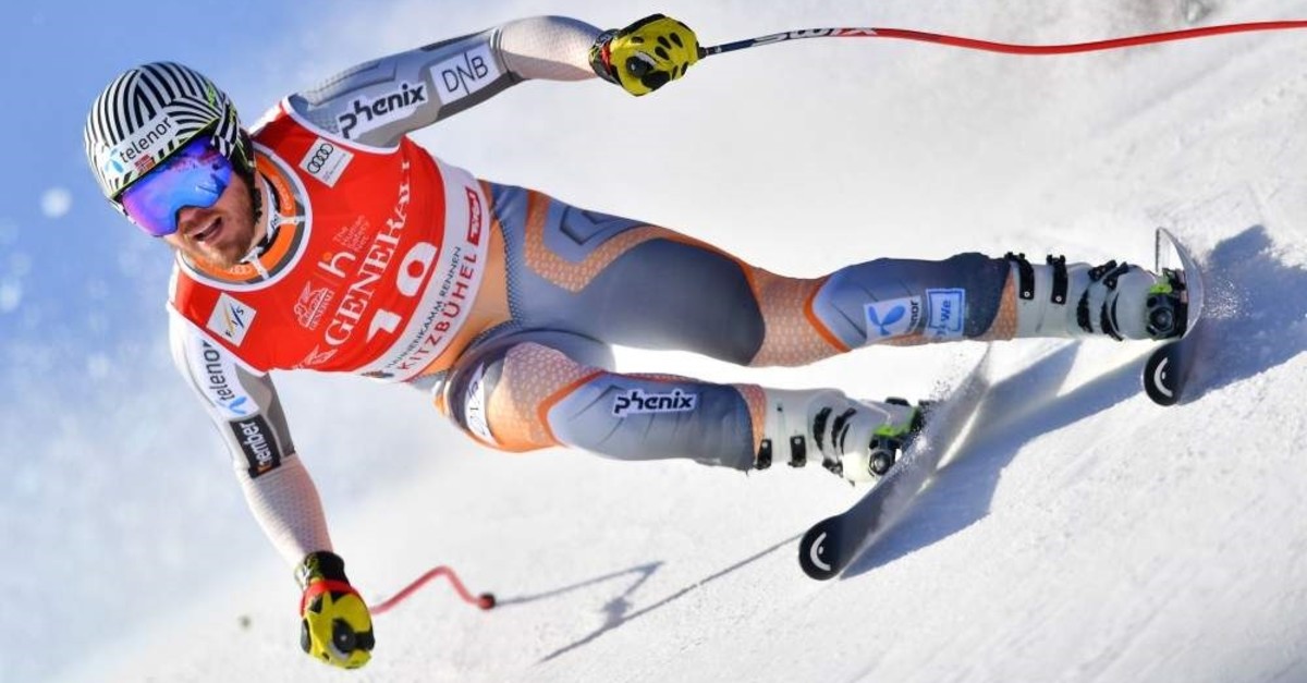 Norway's Kjetil Jansrud competes in the men's Super-G event at the FIS Alpine Ski World Cup, Kitzbuehel, Jan. 24, 2020. (AFP Photo)