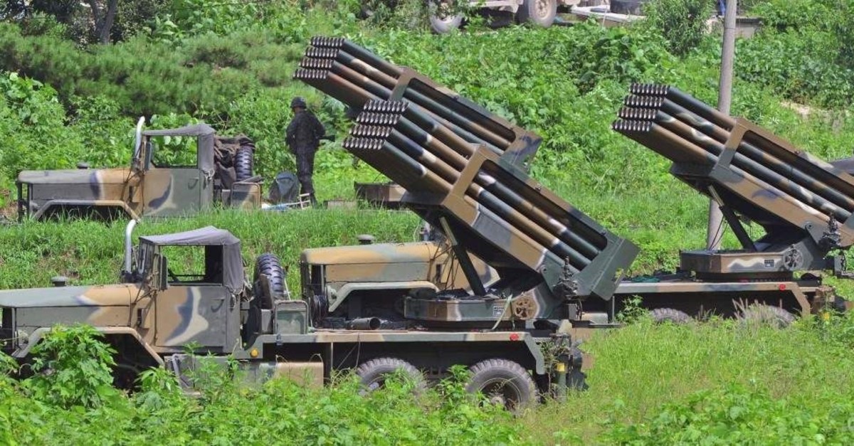 South Korean army's multiple launch rocket system (MLRS). (File Photo)