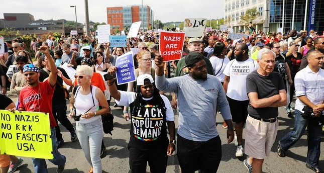 تظاهرات في بوسطن الأمريكية تنديدا بعنصرية ترامب