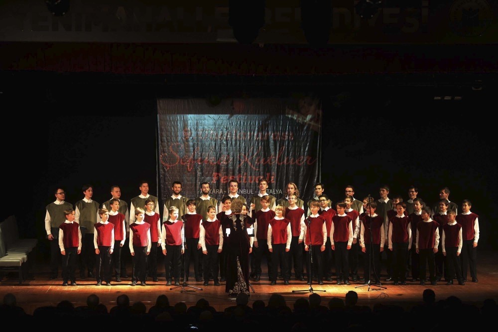 The Bratislava Children's Choir gives a concert at the opening of the festival.