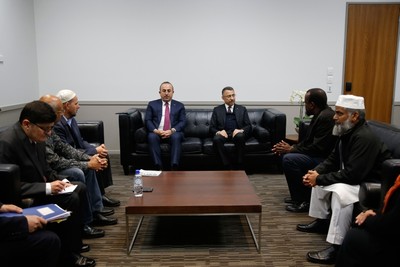 Oktay and Çavuşoğlu meet with Federation Chairman Faruk (AA Photo)