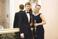 The Weber Duo consists of Ruzalia Kasimova (left) on the clarinet and Igor Androsov on the piano.