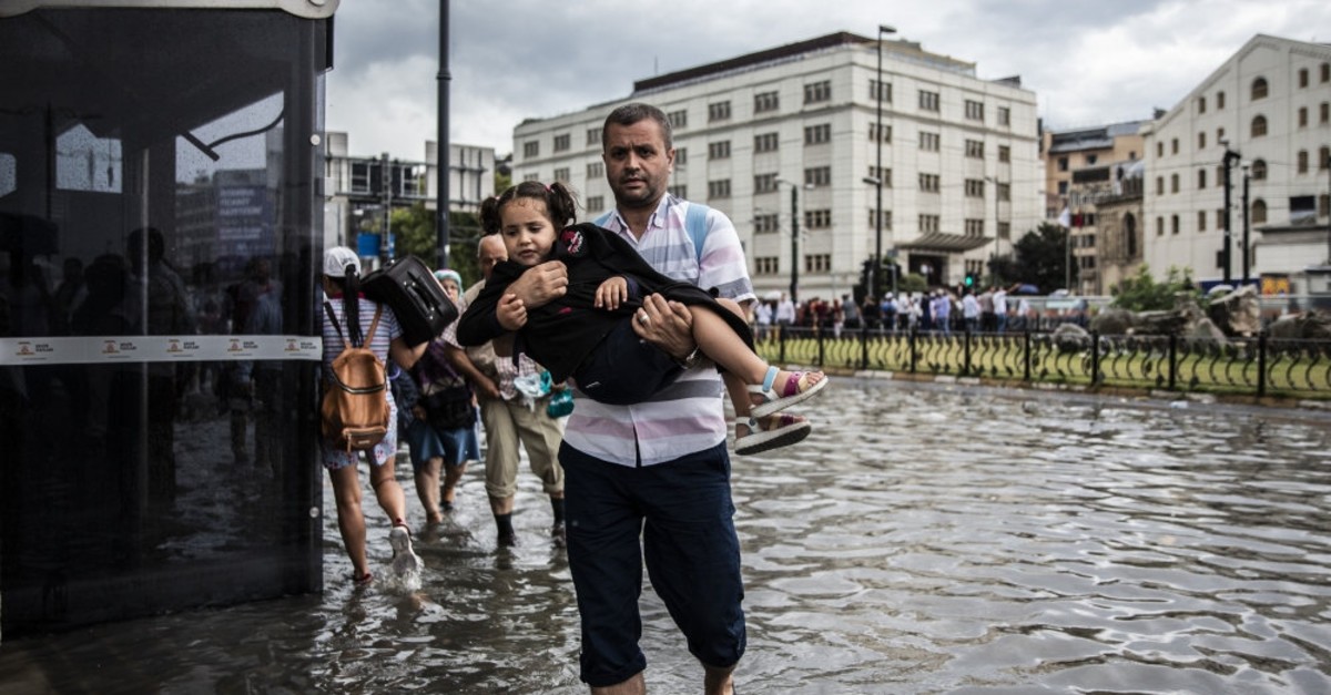 Latest summer rains in Istanbul caused flooding throughout the city.