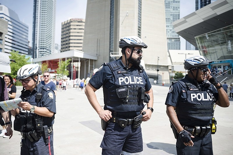 Police patrol an area in Toronto, on Thursday, July 12, 2018. (AP Photo)