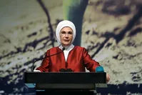 Emine Erdou011fan, who is behind a zero waste campaign launched last year, addressed the summit in Istanbul on Dec. 7.