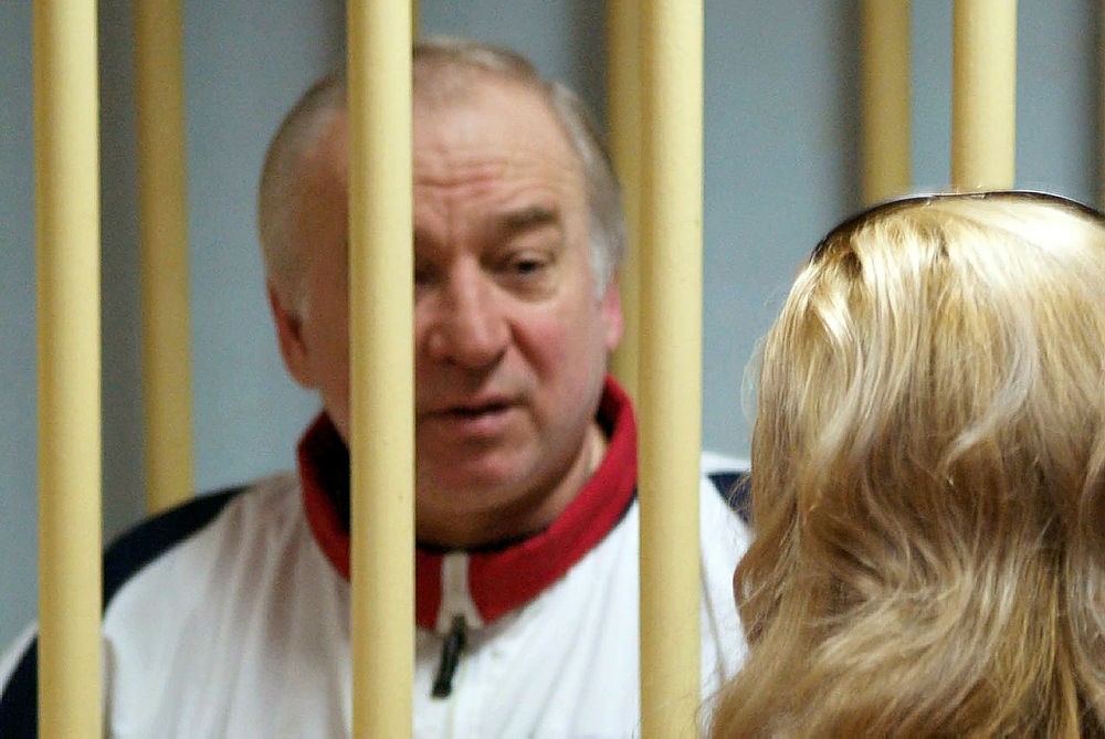 In this file photo taken on August 09, 2006 Former Russian military intelligence colonel Sergei Skripal attends a hearing at the Moscow District Military Court in Moscow on August 9, 2006. (AFP Photo)