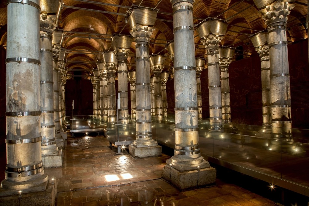 Theodosius Cistern features 32 columns inside, and was possibly built in the period of Roman Emperor Theodosius II.