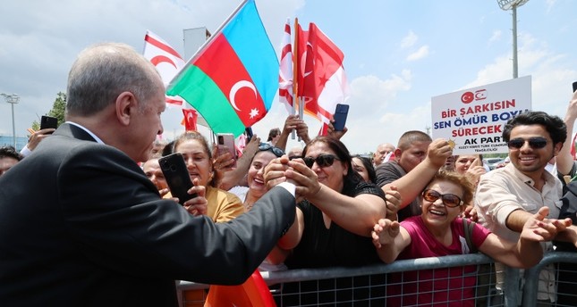 استقبال أردوغان في قبرص التركية. 12 يونيو 2023 IHA