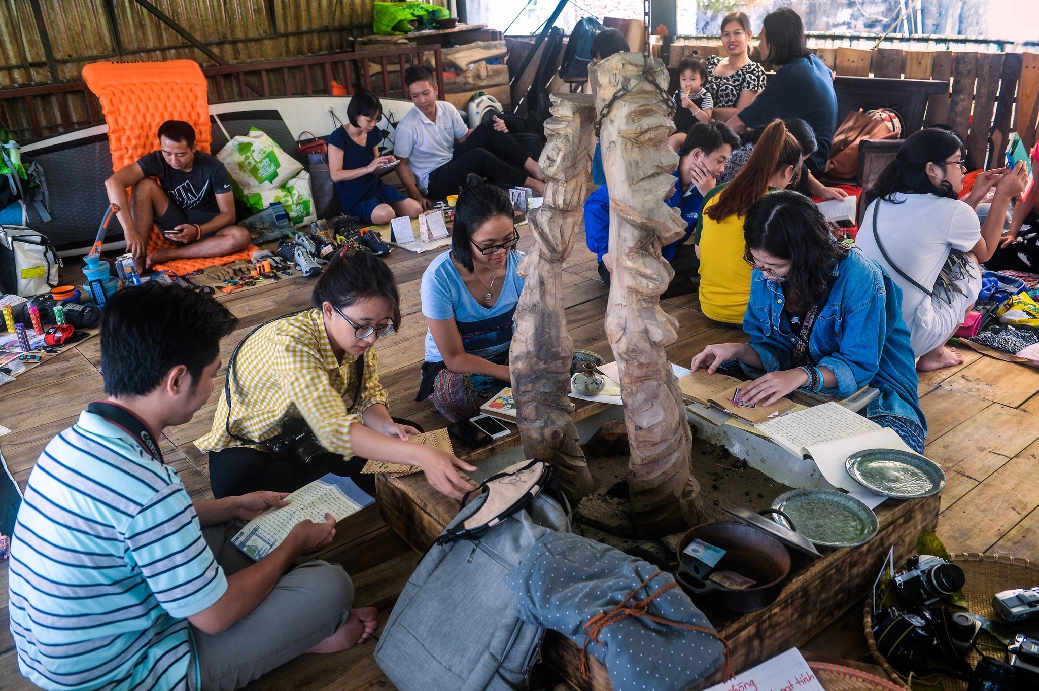 People visiting a once-a-month ex loveru2019s market in Hanoi look for items only on display and which belong to the owner of the market. 