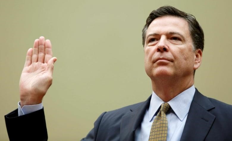 FBI Director James Comey is sworn in before testifying at a House Oversight and Government Reform Committee on the ''Oversight of the State Department'' in Washington U.S. on July 7, 2016. (Reuters Photo)