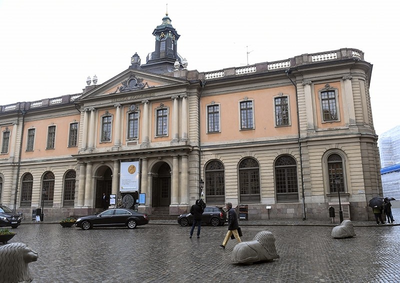 The old Stock Exchange Building, home of the Swedish Academy in Stockholm on Thursday May 3, 2018. (AP Photo)