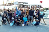 Volunteers of the Tidy Turkey cleanup event pose for a photo.