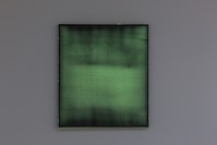 In u201cLight in the Dark,u201d Satu0131 u201ctests the surface of the canvas, oscillating between different levels of density using a simplified color palette, the exhibition catalogue says