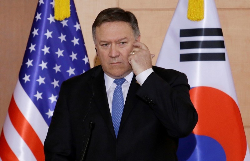 U.S. Secretary of State Mike Pompeo listens to a question during a press conference in Seoul, South Korea, Thursday, June 14, 2018. (AP Photo) 