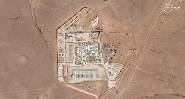 صورة بالقمر الصناعي للموقع العسكري الأمريكي المعروف باسم البرج 22، في الركبان، منطقة الرويشد، الأردن، 12 أكتوبر 2023 رويترز