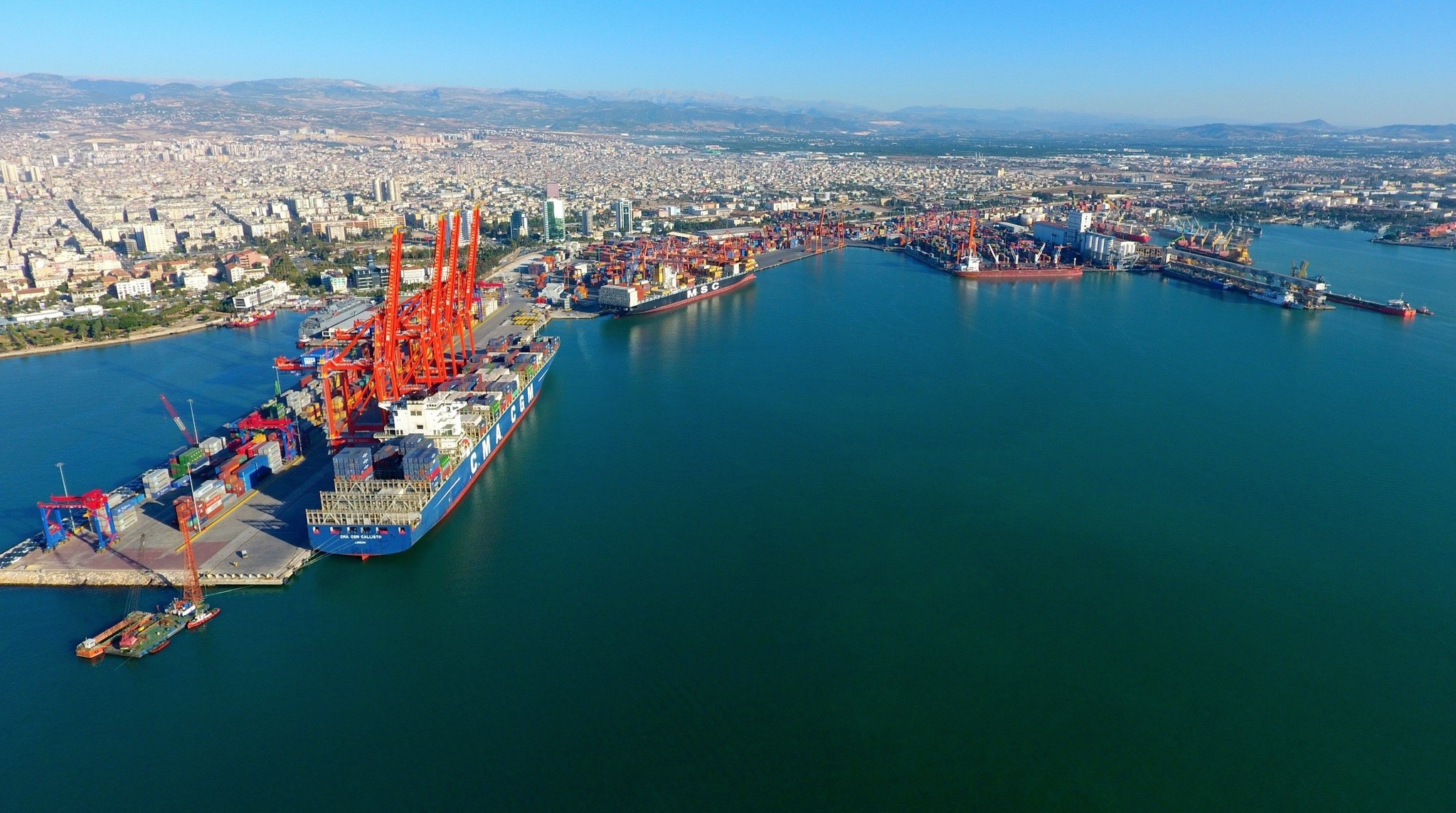 Port of Mersin, southern Turkey.