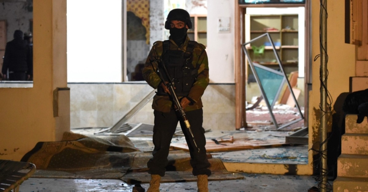 A soldier stands guard at the premises of a mosque after a bomb blast in Quetta, Pakistan, Jan. 10, 2020. (AFP Photo)