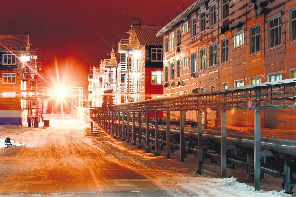 Since the town is close to the Arctic, the sun never rises in winter.