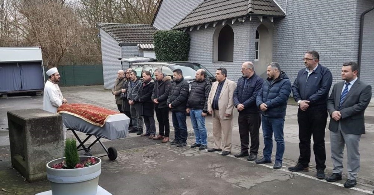 A funeral was held for Bulu011fu in Gelsenkirchen, Germany, Jan. 7, 2019. (AA Photo) 