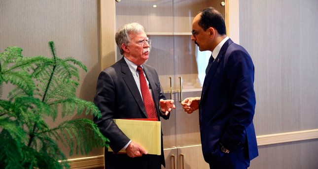 Turkey's KalÄ±n, US Security Adviser Bolton discuss Syria safe zone, bilateral trade