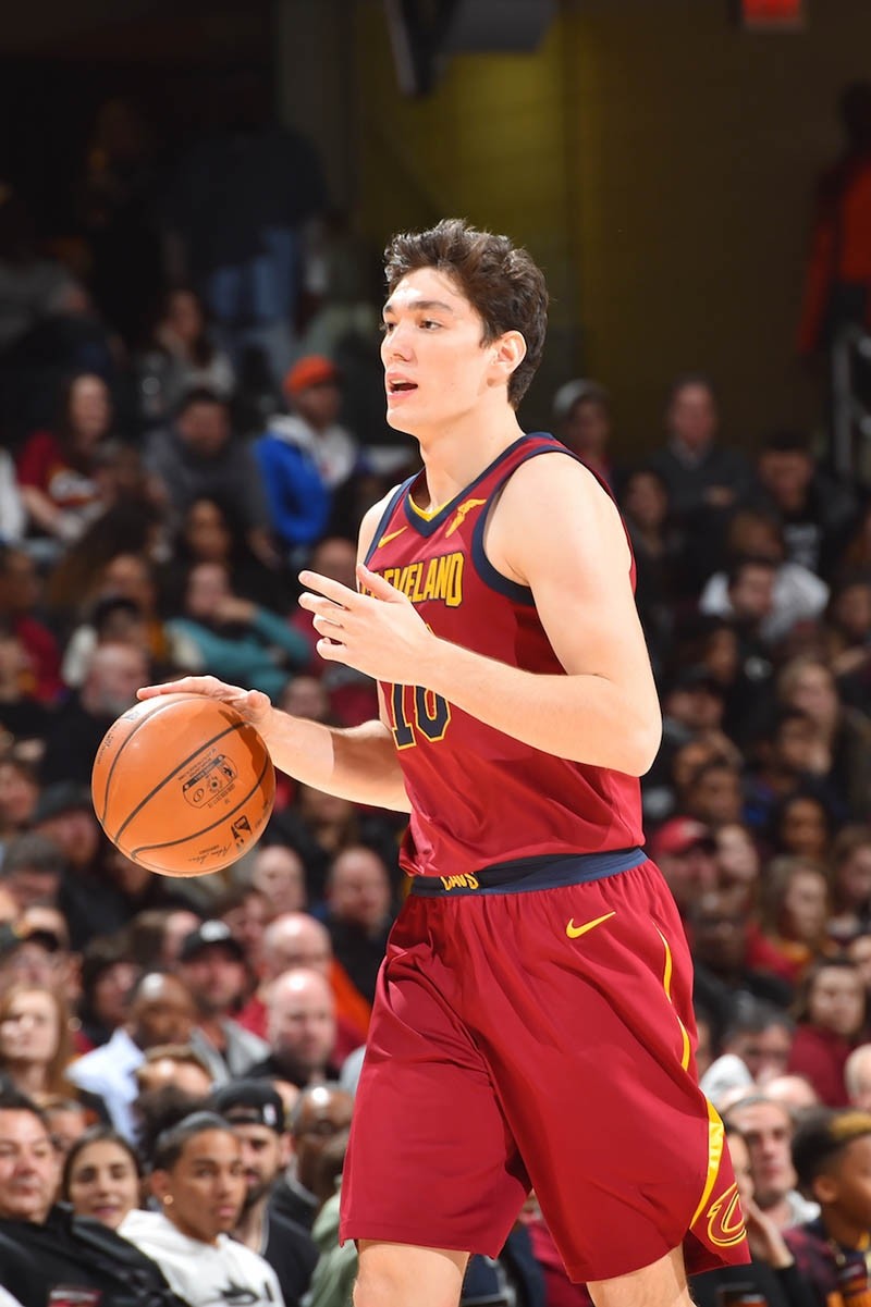 Cedi Osman #16 of the Cleveland Cavaliers handles the ball against the Philadelphia 76ers on December 9, 2017 at Quicken Loans Arena in Cleveland, Ohio. (Getty Images)