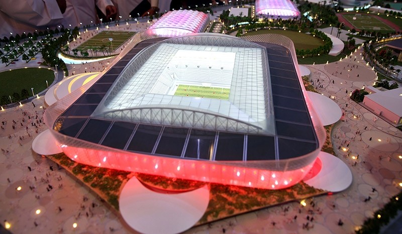 A file picture made available on April 22, 2015 by Qatar World Cup's Supreme Committee for Delivery and Legacy, shows the design for 40,000-seater Al-Rayyan Stadium, the 5th stadium to host matches during the football World Cup in 2022. (AFP Photo)