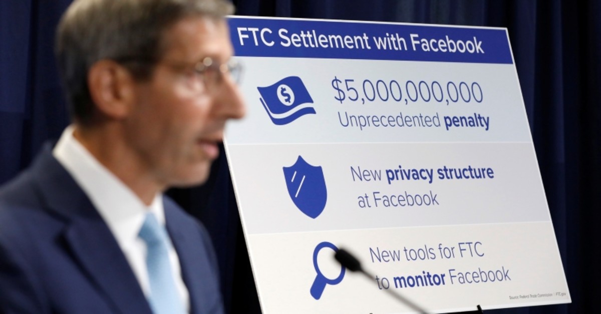 Federal Trade Commission (FTC) Chairman Joe Simons announces that Facebook Inc has agreed to a settlement of allegations it mishandled user privacy during a news conference at FTC Headquarters in Washington, U.S., July 24, 2019. (REUTERS Photo)