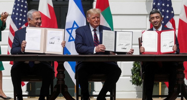 مراسم توقيع اتفاق التطبيع الإماراتي الإسرائيلي رويترز