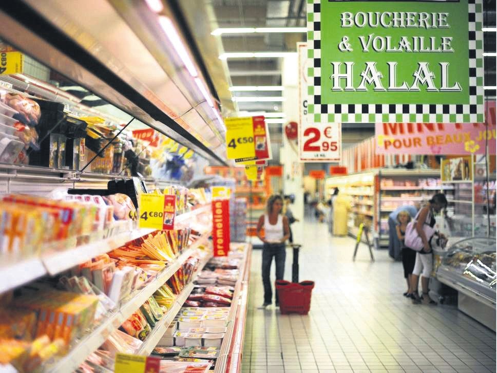 A halal supermarket in Paris, France.