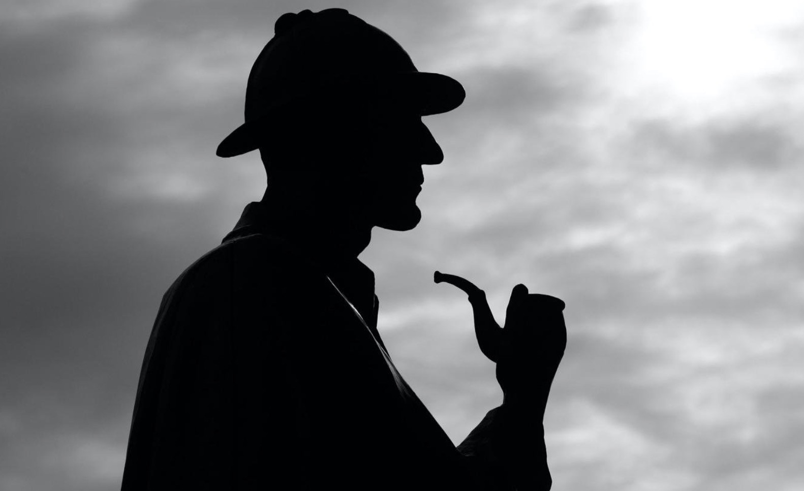 The silhouette of Arthur Conan Doyleu2019s fictional character Sherlock Holmes.