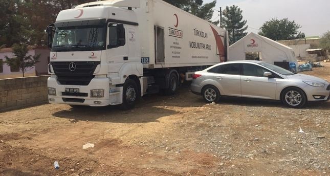 مساعدات إنسانية تركية تصل جرابلس بعد تخليصها من داعش
