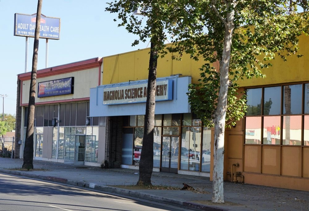 A view of the entrance of FETu00d6-linked Magnolia Science Academy, Los Angeles, U.S., Oct. 19, 2016. 