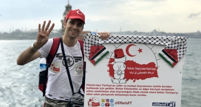 Palästinenser läuft von Istanbul nach Ankara, um „der Türkei zu danken“