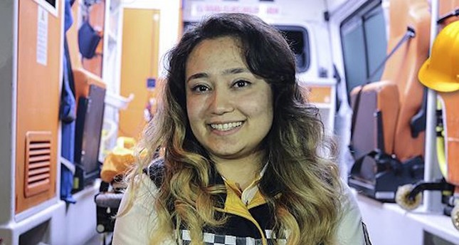 behind the wheel woman ambulance driver birgl kuyucuolu