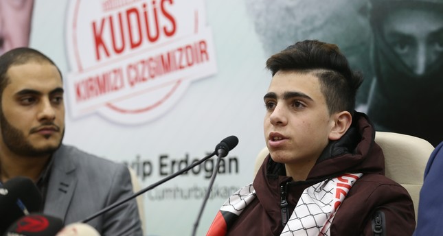 الطفل الفلسطيني الجنيدي: فخور بدفاع الرئيس أردوغان عني خلال اعتقالي